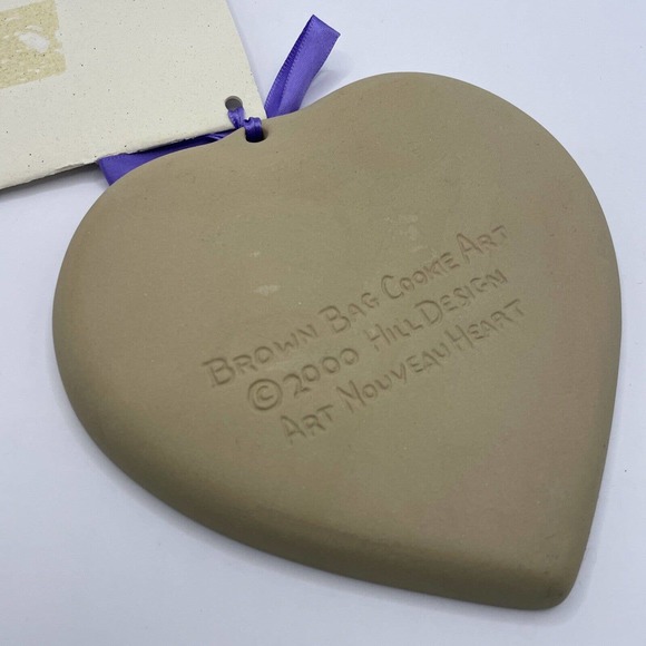 Brown Bag Cookie Art Mold Art Nouveau Heart Hill Design Baking Shortbread Crafts - Picture 8 of 9